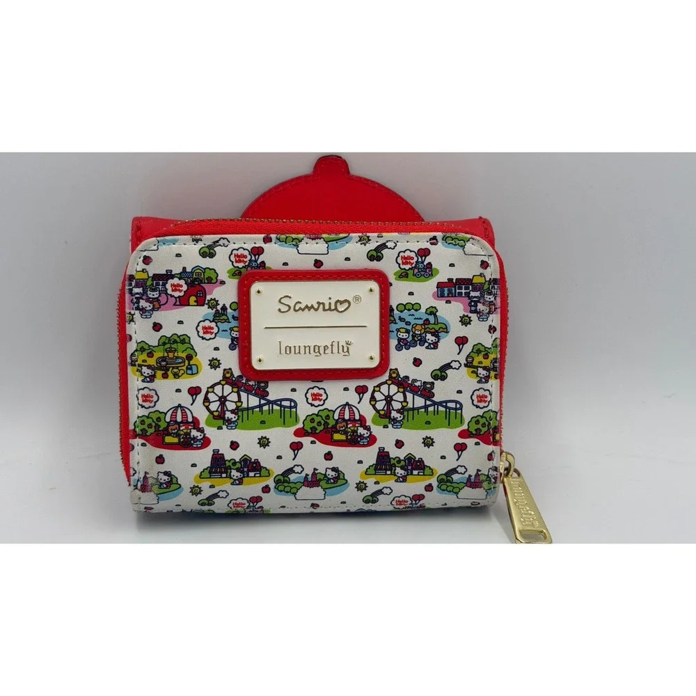 Loungefly‎ Sanrio Hello Kitty Popcorn Stand Bifold Wallet Carnival Red